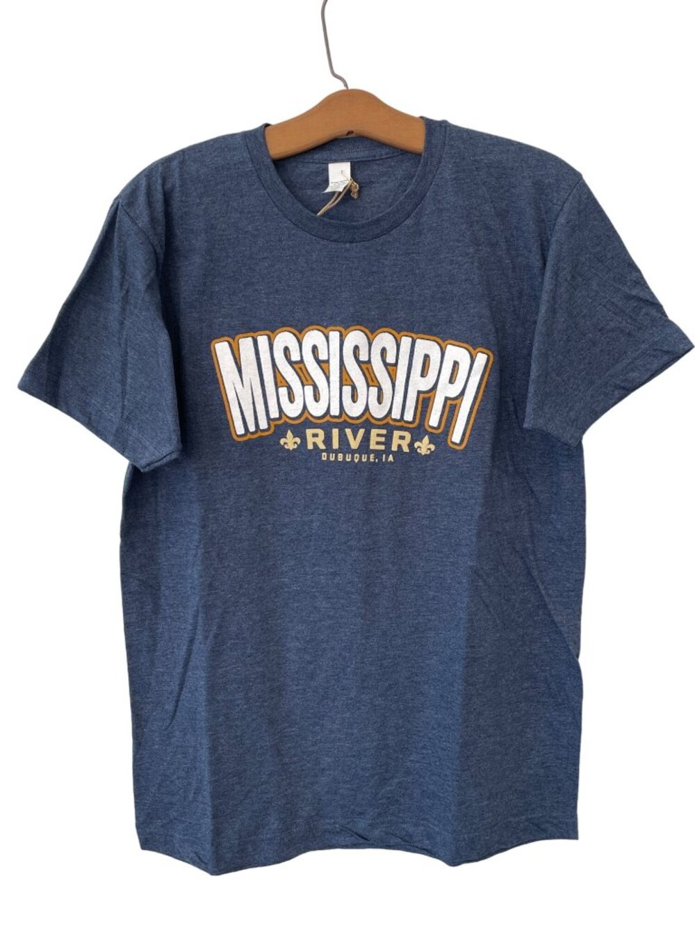 Good Land Supply Co. Graphic Tee Medium Mississippi River Blue Cotton Poly NEW